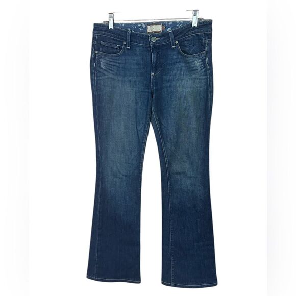Paige Jeans Womens 29 Blue Premium Denim Hollywood Hills Low/Mid Rise Bootcut - Picture 1 of 9